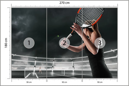 Fototapeta Mecz Tenisa 270 × 180 cm – podgląd kadru