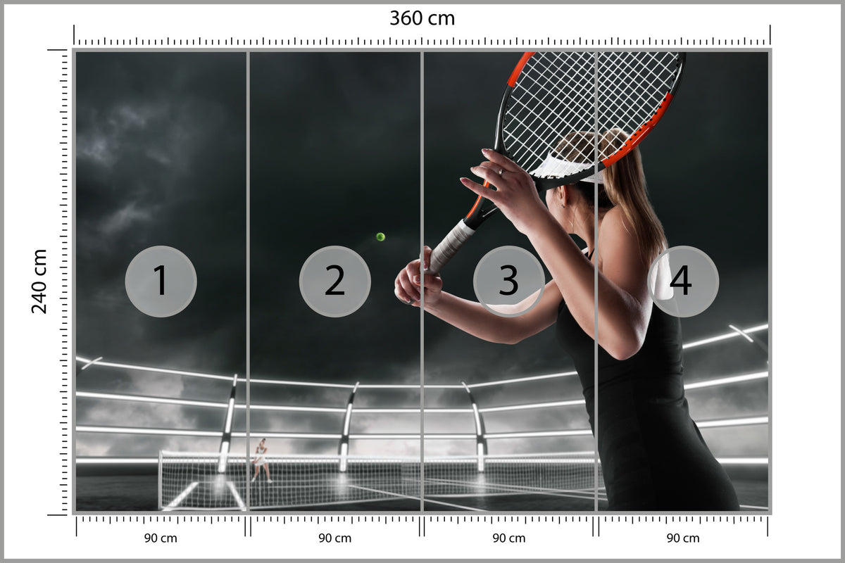 Fototapeta Mecz Tenisa 360 × 240 cm – podgląd kadru