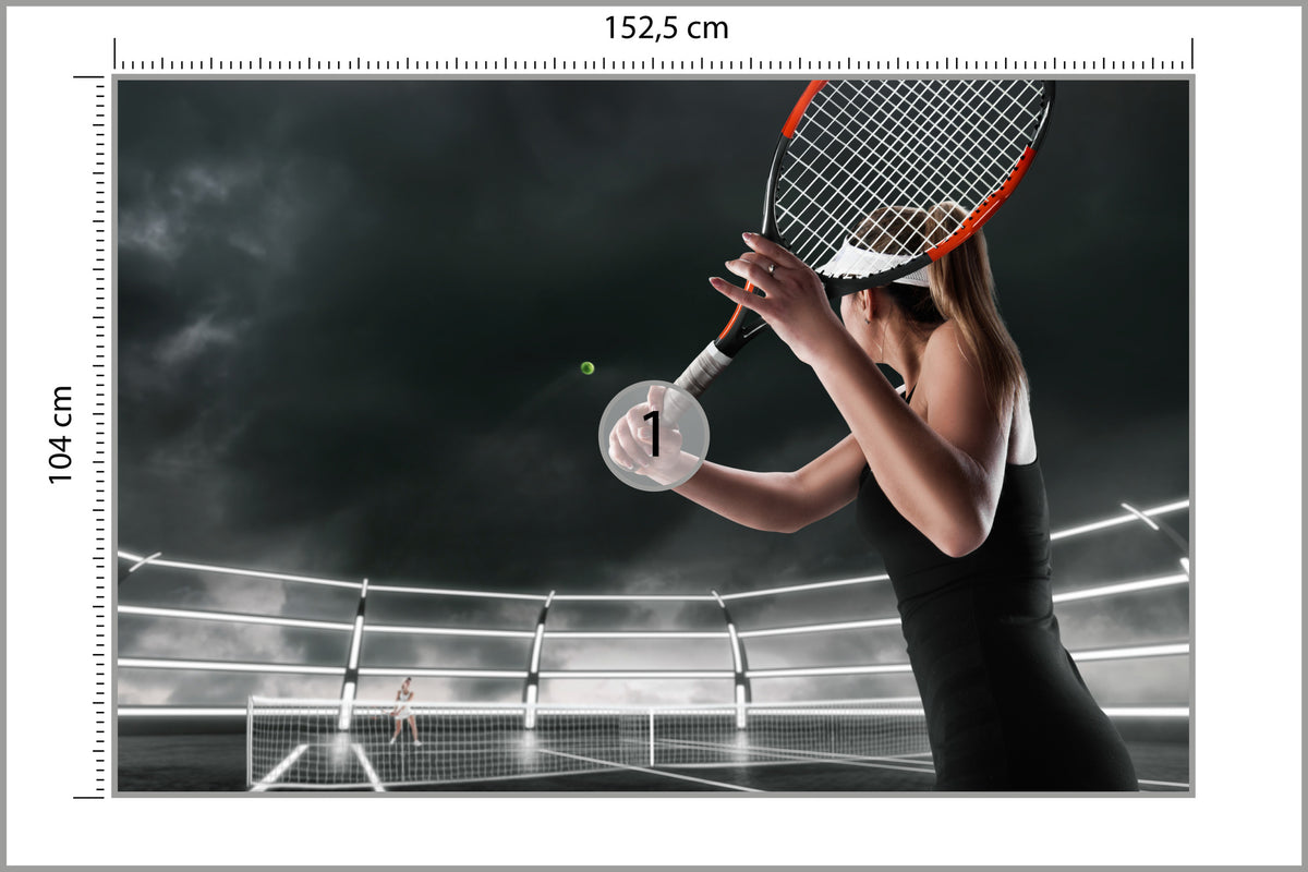 Fototapeta Mecz Tenisa 152,5 × 104 cm – podgląd kadru