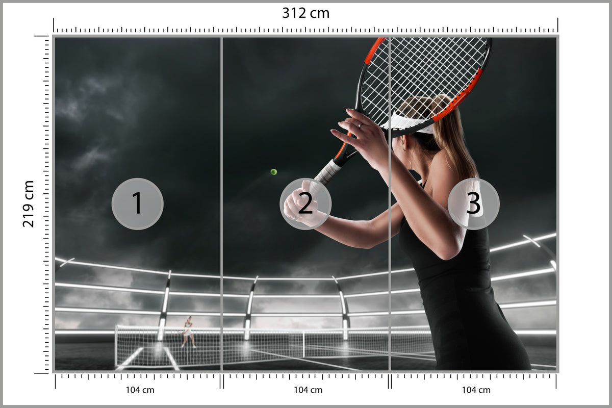 Fototapeta Mecz Tenisa 312 × 219 cm – podgląd kadru