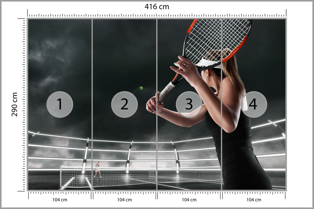Fototapeta Mecz Tenisa 416 × 290 cm – podgląd kadru