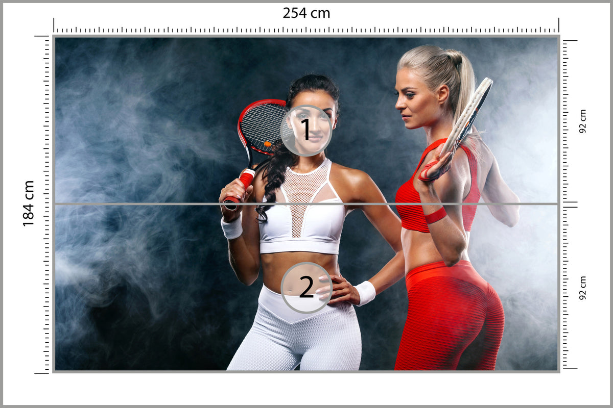 Fototapeta Dwie Tenisistki 254 × 184 cm – podgląd kadru