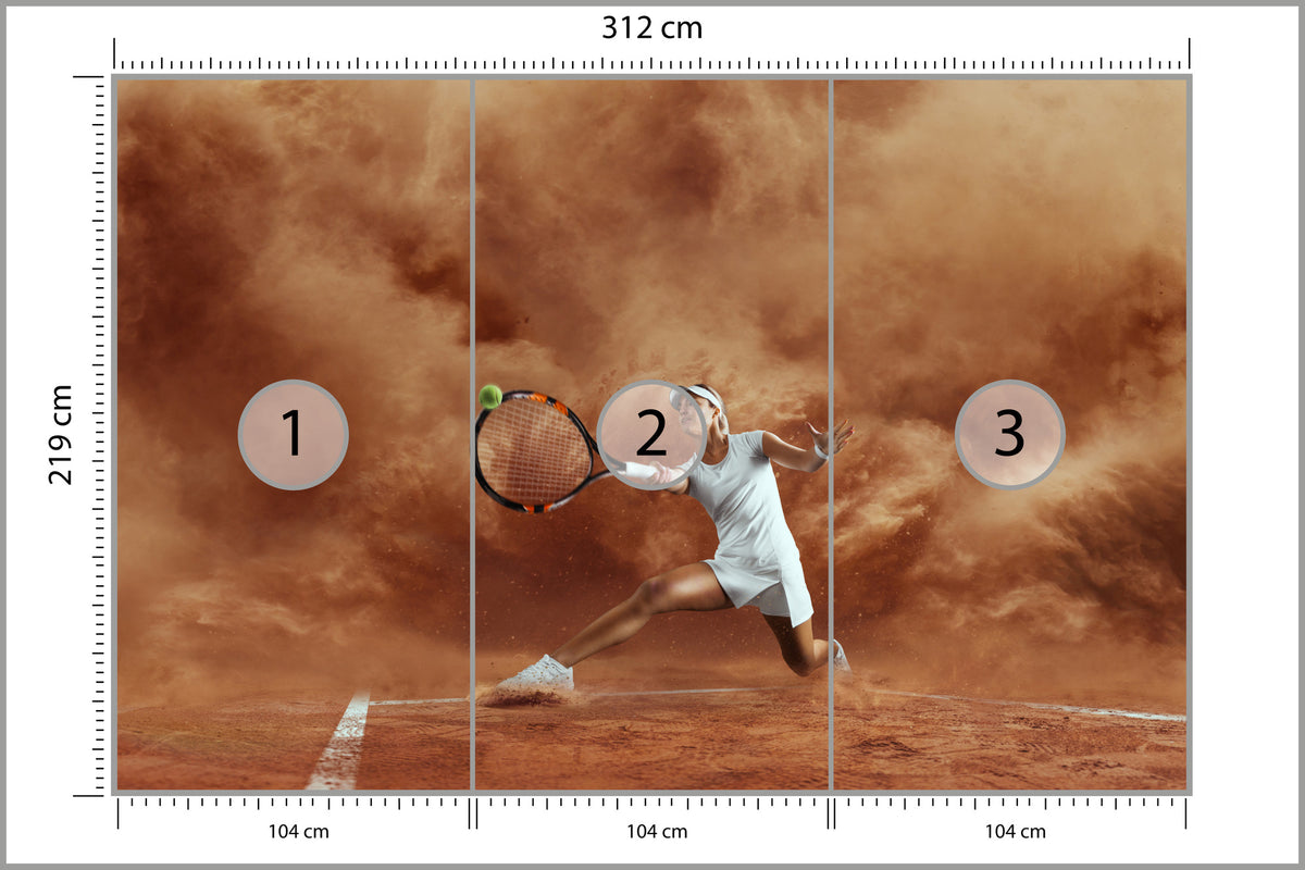 Fototapeta Tenisistka W Grze 312 × 219 cm – podgląd kadru
