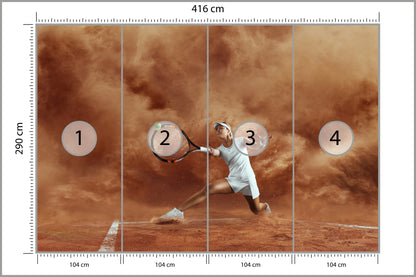 Fototapeta Tenisistka W Grze 416 × 290 cm – podgląd kadru