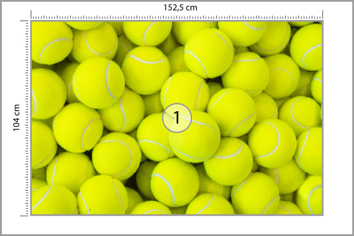Fototapeta Nowe Piłki Tenisowe 152,5 × 104 cm – podgląd kadru