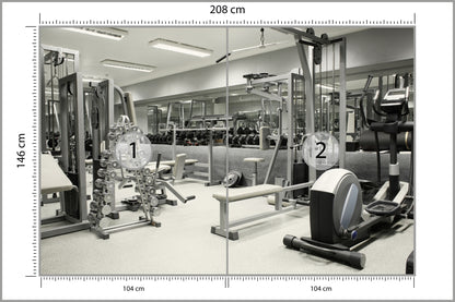 Fototapeta Wnętrze Siłowni Wraz Z Wyposażeniem 208 × 146 cm – podgląd kadru