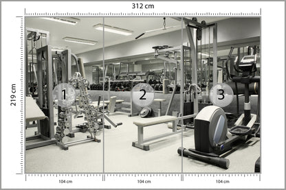 Fototapeta Wnętrze Siłowni Wraz Z Wyposażeniem 312 × 219 cm – podgląd kadru