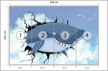 Fototapeta Rekin Na Niebie 368 × 254 cm – podgląd kadru