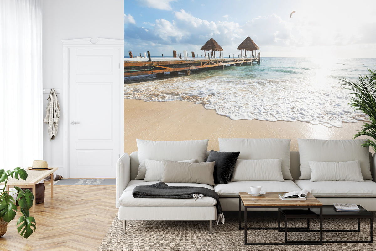 Fototapeta Plaża Słońce Pomost Tropikalny – aranżacja wnętrza