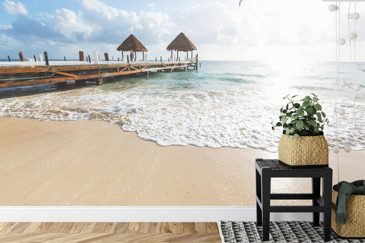 Fototapeta Plaża Słońce Pomost Tropikalny – aranżacja wnętrza
