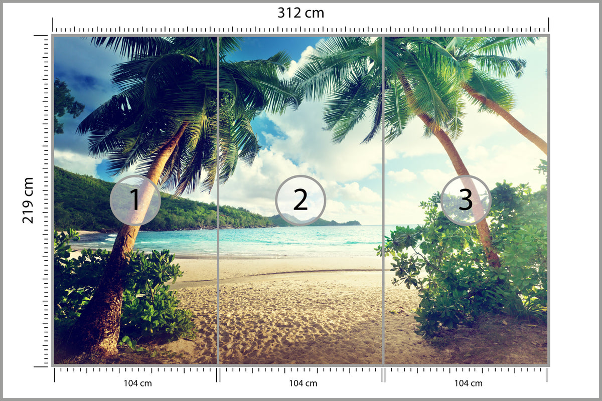 Fototapeta Palmy Na Seszelach 312 × 219 cm – podgląd kadru