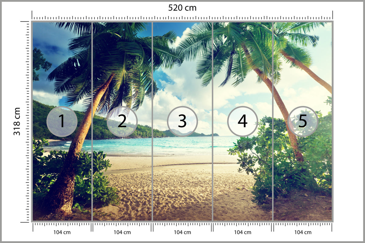 Fototapeta Palmy Na Seszelach 520 × 318 cm – podgląd kadru