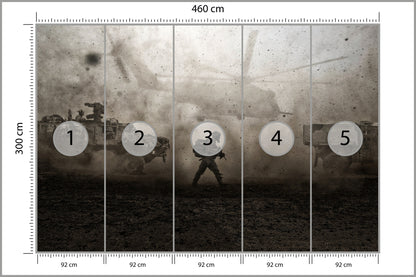 Fototapeta Wojsko Na Pustyni 460 × 300 cm – podgląd kadru