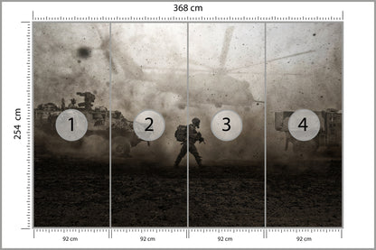 Fototapeta Wojsko Na Pustyni 368 × 254 cm – podgląd kadru