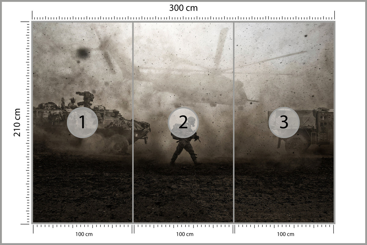 Fototapeta Wojsko Na Pustyni 300 × 210 cm – podgląd kadru