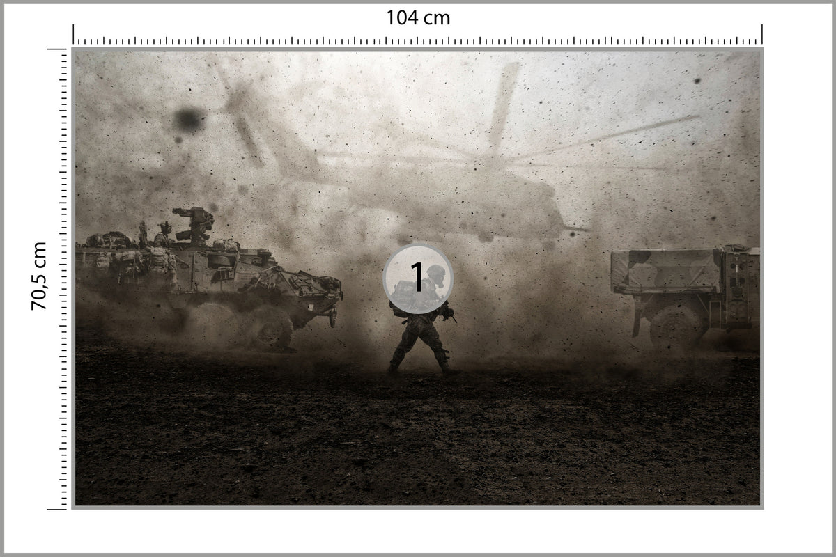 Fototapeta Wojsko Na Pustyni 104 × 70,5 cm – podgląd kadru