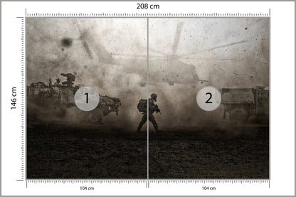 Fototapeta Wojsko Na Pustyni 208 × 146 cm – podgląd kadru