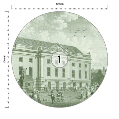 Fototapeta Okrągła Dwór średnica 100 cm – podgląd