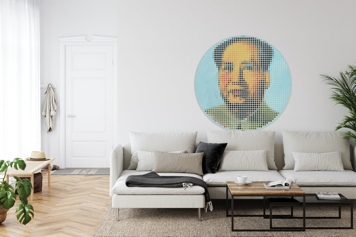 Fototapeta Okrągła Ikona Mao – aranżacja wnętrza