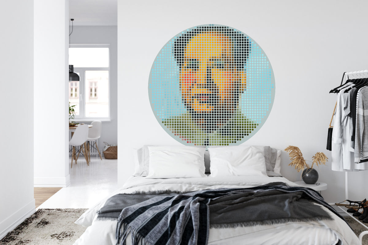 Fototapeta Okrągła Ikona Mao – aranżacja wnętrza