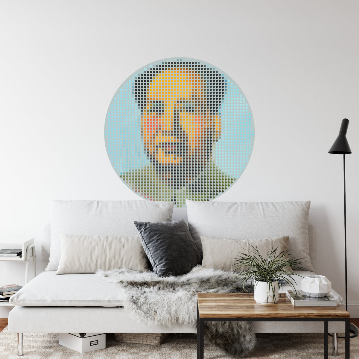 Fototapeta Okrągła Ikona Mao – aranżacja wnętrza