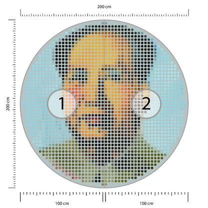 Fototapeta Okrągła Ikona Mao średnica 200 cm – podgląd