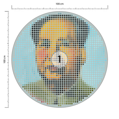Fototapeta Okrągła Ikona Mao średnica 100 cm – podgląd