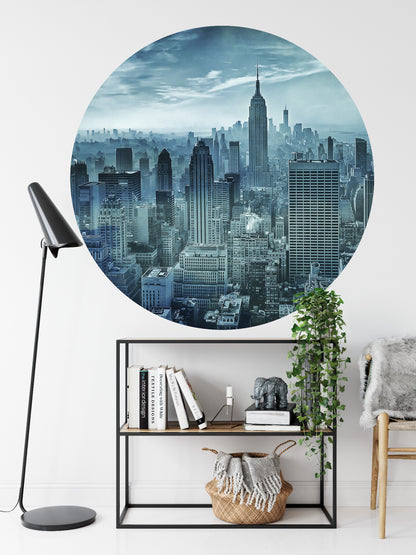Fototapeta Okrągła Hazy Gotham Autorstwa Stefena Schilbe – aranżacja wnętrza
