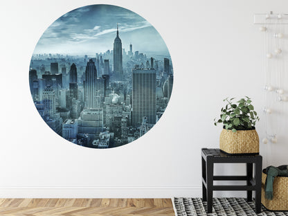 Fototapeta Okrągła Hazy Gotham Autorstwa Stefena Schilbe – aranżacja wnętrza