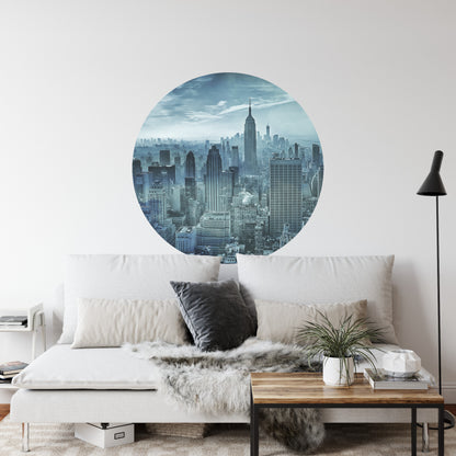 Fototapeta Okrągła Hazy Gotham Autorstwa Stefena Schilbe – aranżacja wnętrza
