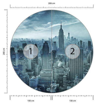 Fototapeta Okrągła Hazy Gotham Autorstwa Stefena Schilbe średnica 200 cm – podgląd