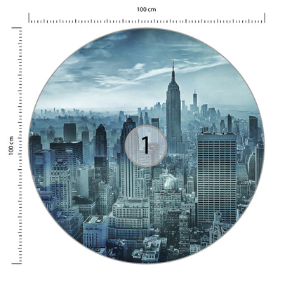Fototapeta Okrągła Hazy Gotham Autorstwa Stefena Schilbe średnica 100 cm – podgląd