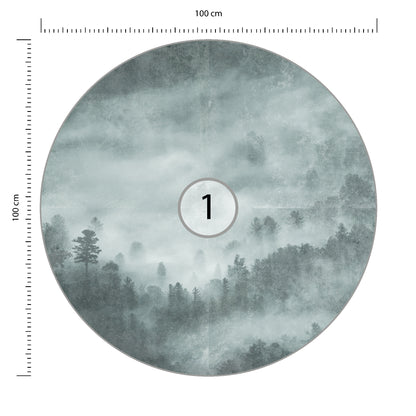 Fototapeta Okrągła Oddech średnica 100 cm – podgląd