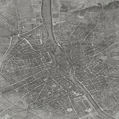 Fototapeta Okrągła Mapa Paryża – wzór
