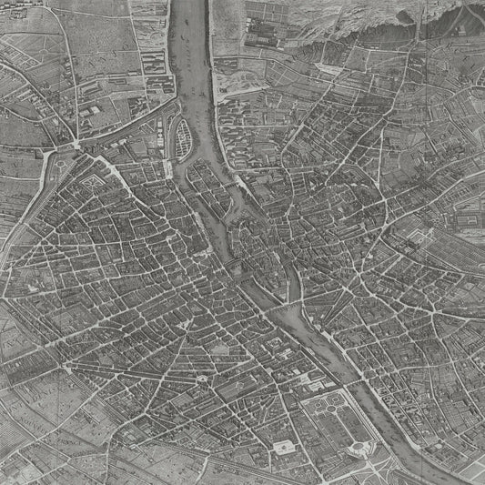 Fototapeta Okrągła Mapa Paryża – wzór