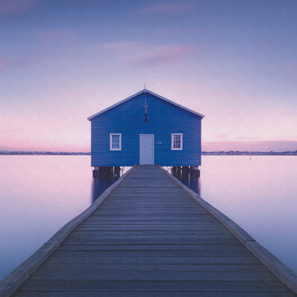 Fototapeta Okrągła Boathouse Autorstwa Richarda Vandewalle'a – wzór