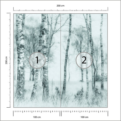 Fototapeta Kwadratowa Czarno-Biały Nel Talen 200 × 200 cm – podgląd