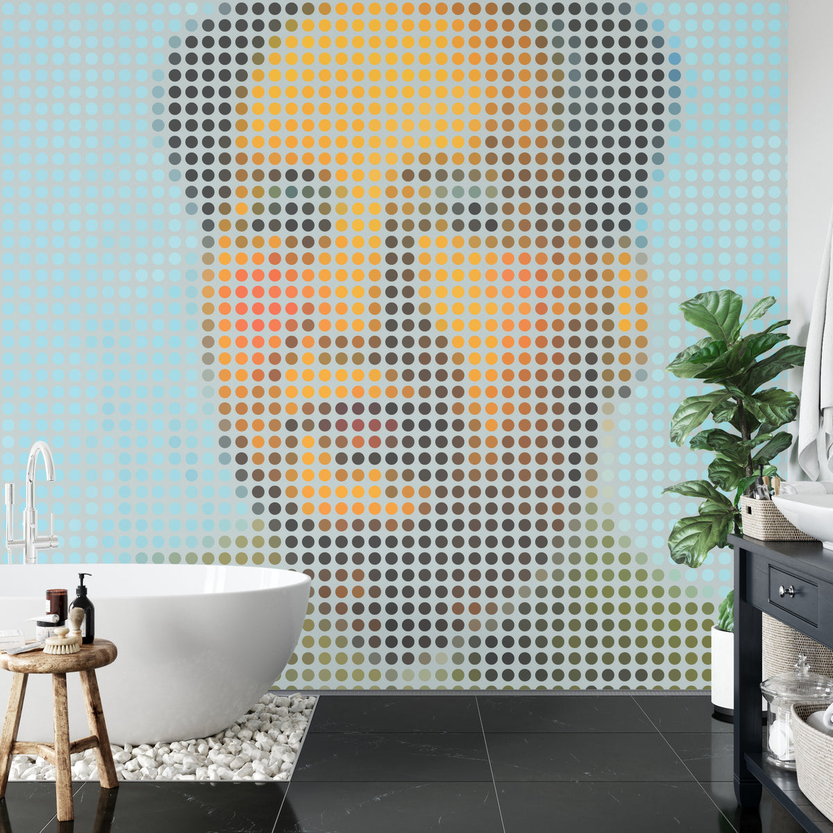 Fototapeta Kwadratowa Ikona Mao – aranżacja wnętrza