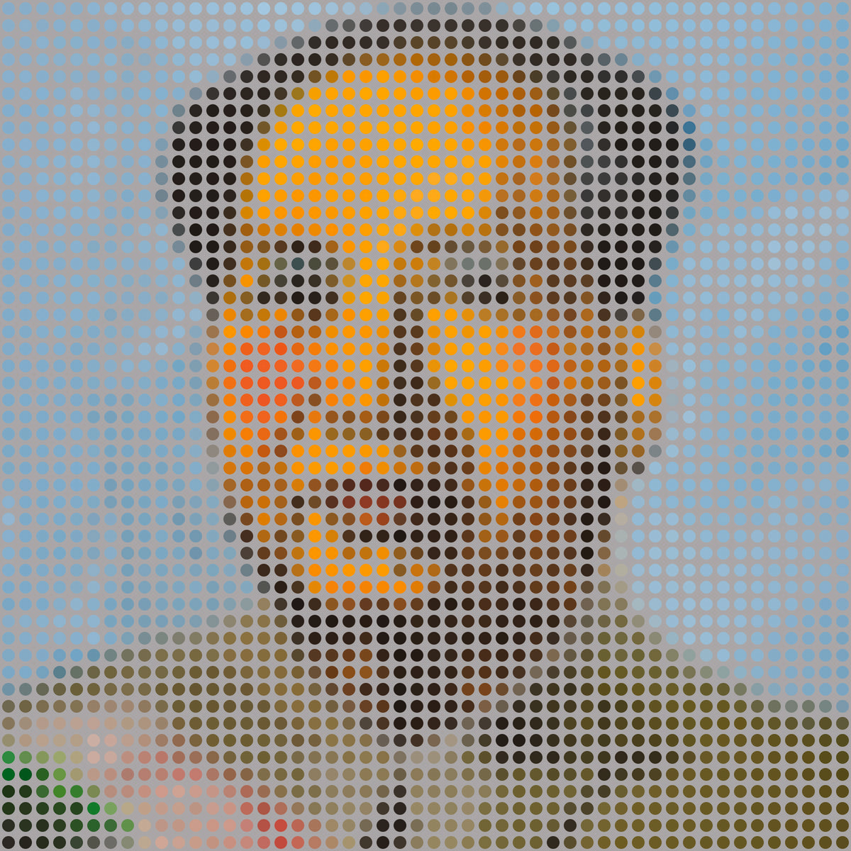 Fototapeta Kwadratowa Ikona Mao – wzór