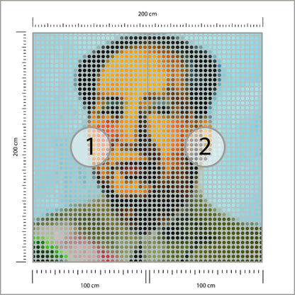 Fototapeta Kwadratowa Ikona Mao 200 × 200 cm – podgląd