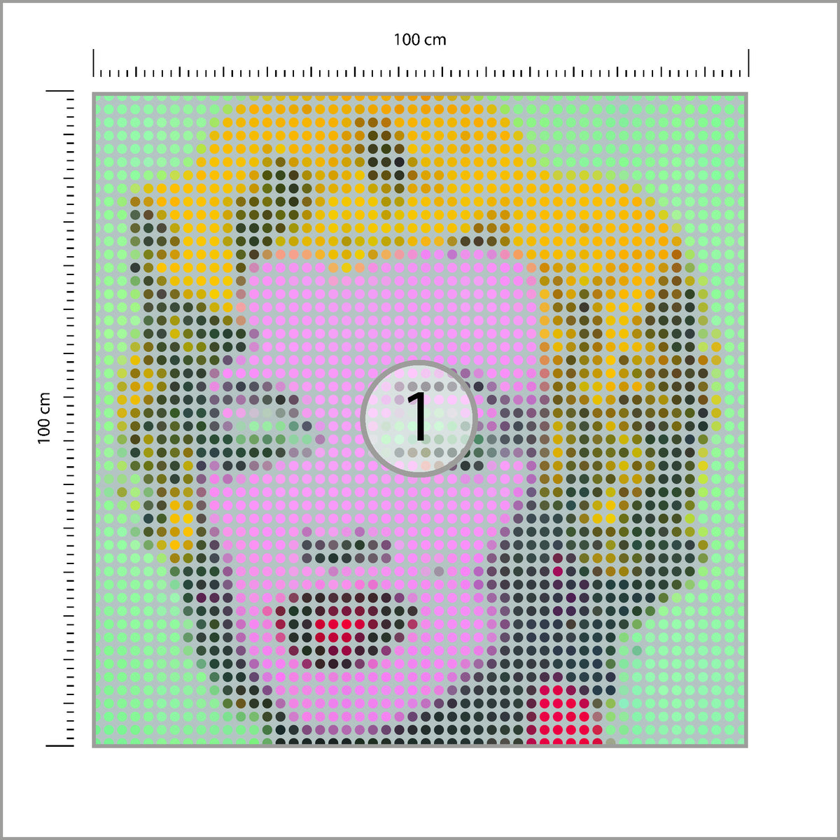 Fototapeta Kwadratowa Ikona Marilyn 100 × 100 cm – podgląd