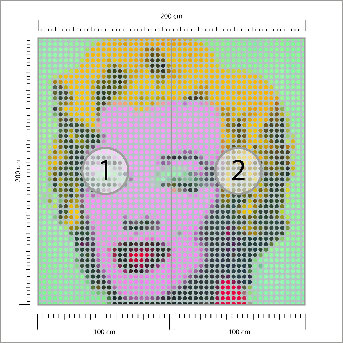 Fototapeta Kwadratowa Ikona Marilyn 200 × 200 cm – podgląd