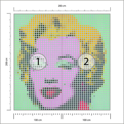 Fototapeta Kwadratowa Ikona Marilyn 200 × 200 cm – podgląd