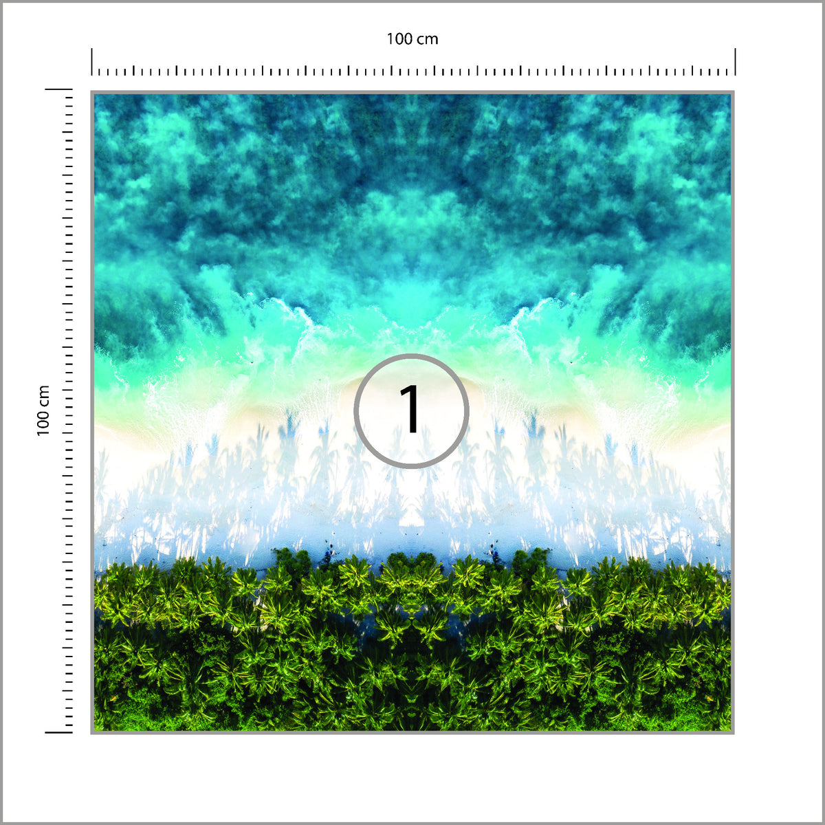 Fototapeta Kwadratowa Rozbitek 100 × 100 cm – podgląd