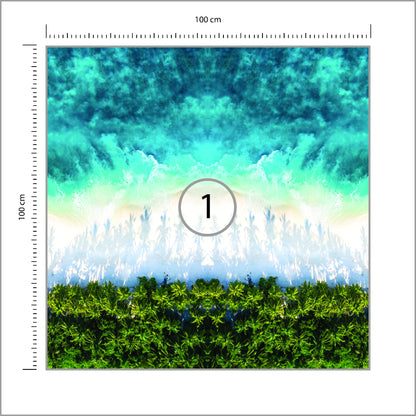 Fototapeta Kwadratowa Rozbitek 100 × 100 cm – podgląd