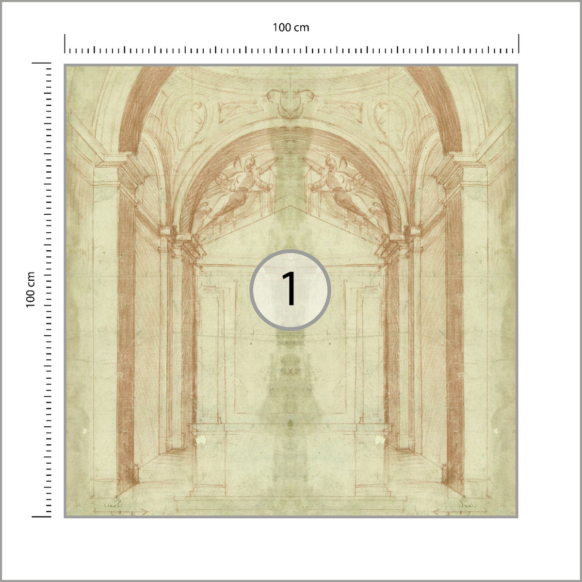 Fototapeta Kwadratowa Łuki 100 × 100 cm – podgląd
