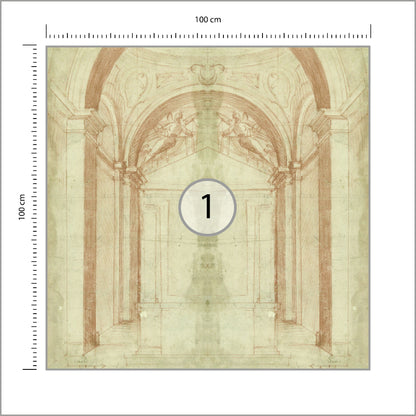 Fototapeta Kwadratowa Łuki 100 × 100 cm – podgląd