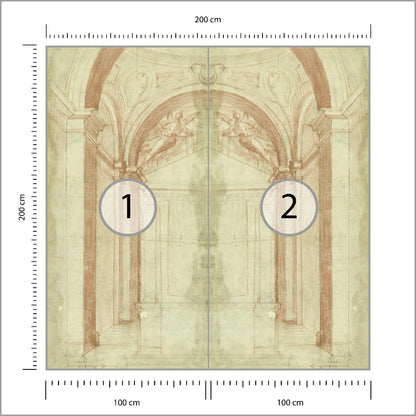 Fototapeta Kwadratowa Łuki 200 × 200 cm – podgląd
