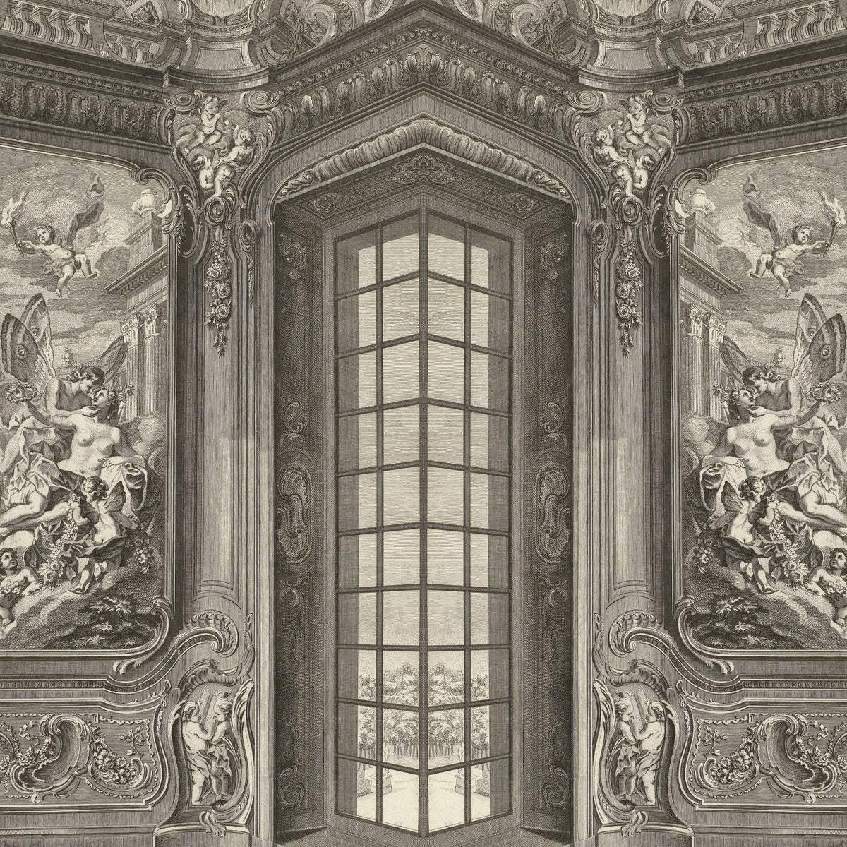Fototapeta Kwadratowa Wytworny Salon – wzór