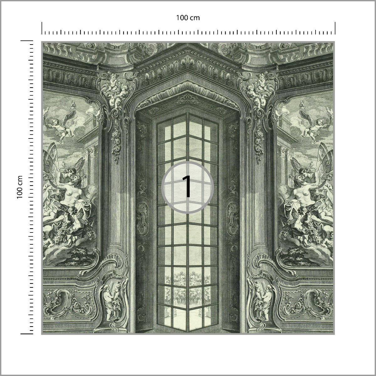 Fototapeta Kwadratowa Wytworny Salon 100 × 100 cm – podgląd